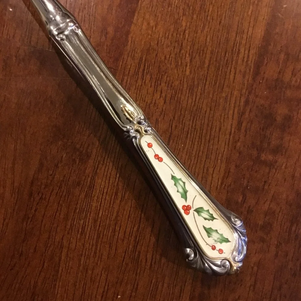 Lenox Holiday Meat Serving Fork